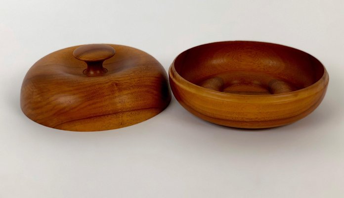 Mid-Century Walnut Bowl, 1960s-BAF-970833