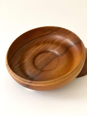 Mid-Century Walnut Bowl, 1960s-BAF-970833