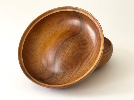 Mid-Century Walnut Bowl, 1960s-BAF-970833