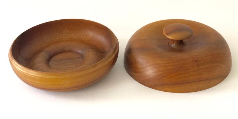 Mid-Century Walnut Bowl, 1960s-BAF-970833