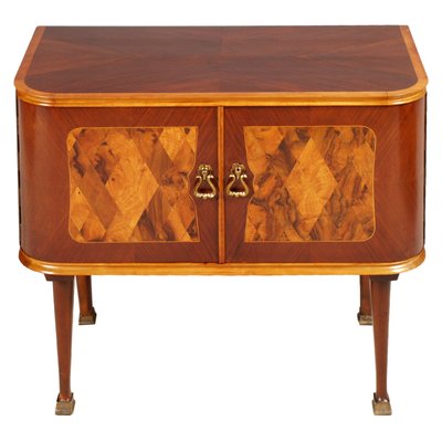 Mid-Century Walnut & Burr Nightstand by Paolo Buffa for Consorzio Esposizione Mobili Cantù, 1950s-NJV-866827