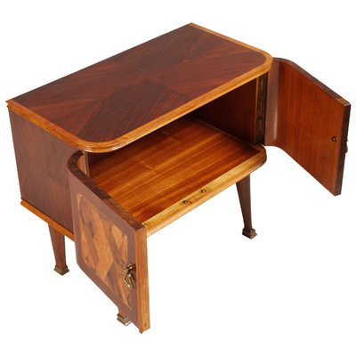 Mid-Century Walnut & Burr Nightstand by Paolo Buffa for Consorzio Esposizione Mobili Cantù, 1950s-NJV-866827