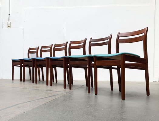 Mid-Century Walnut Dining Chairs, 1960s, Set of 6-UAH-1330930