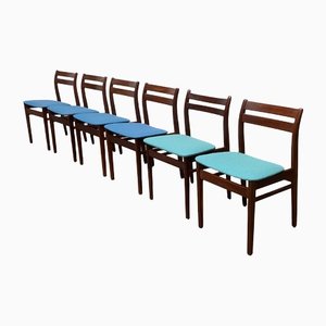 Mid-Century Walnut Dining Chairs, 1960s, Set of 6-UAH-1330930