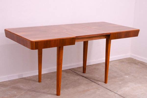 Mid-Century Walnut Folding Dining Table from Setona, Former Czechoslovakia, 1950s-HXT-1721923