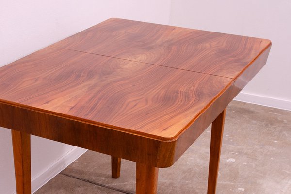 Mid-Century Walnut Folding Dining Table from Setona, Former Czechoslovakia, 1950s-HXT-1721923