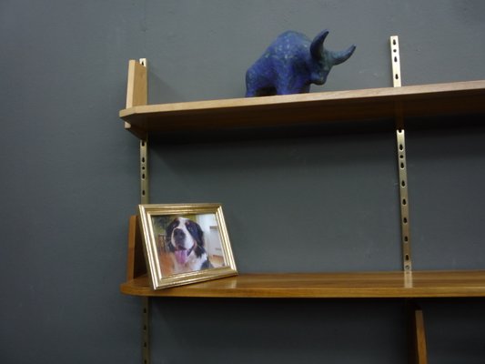 Mid-Century Walnut Wall Shelf, 1950s-UG-2040255