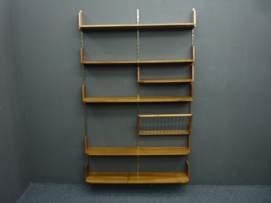 Mid-Century Walnut Wall Shelf, 1950s-UG-2040255