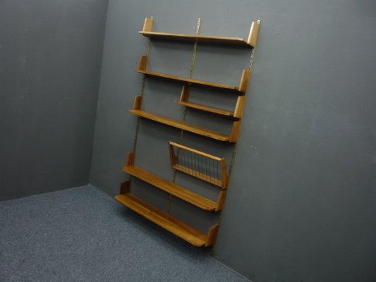 Mid-Century Walnut Wall Shelf, 1950s-UG-2040255