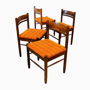 Mid-Century Wenge Wood Dining Chairs, Set of 4-QFD-831911