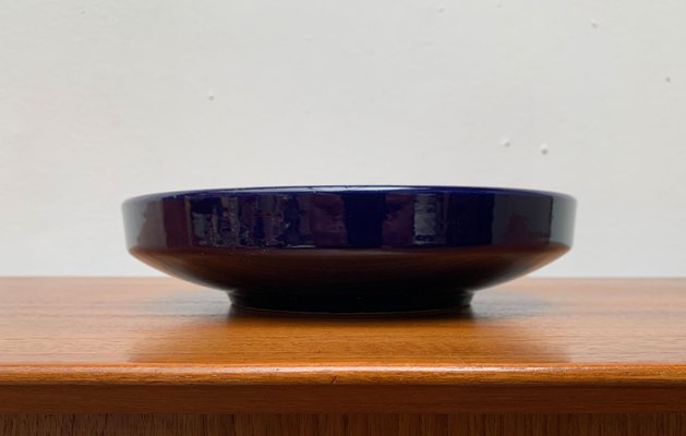 Mid-Century West German Dark Blue Pottery Bowl, 1960s-UAH-1417524