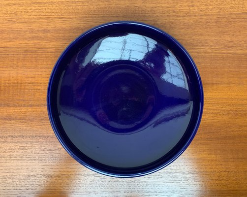 Mid-Century West German Dark Blue Pottery Bowl, 1960s-UAH-1417524