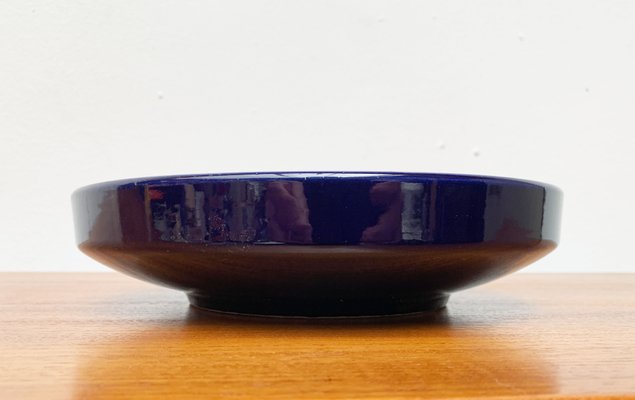 Mid-Century West German Dark Blue Pottery Bowl, 1960s-UAH-1417524