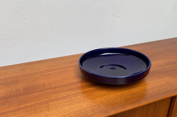 Mid-Century West German Dark Blue Pottery Bowl, 1960s-UAH-1417524