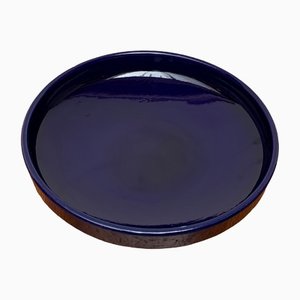 Mid-Century West German Dark Blue Pottery Bowl, 1960s-UAH-1417524