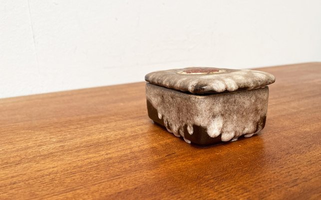 Mid-Century West German Pottery WGP Fat Lava Box with Lid, 1960s-UAH-1716572