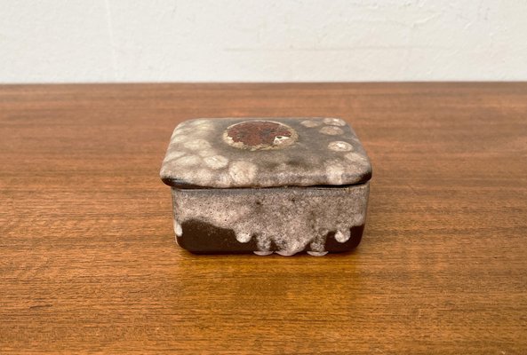 Mid-Century West German Pottery WGP Fat Lava Box with Lid, 1960s-UAH-1716572