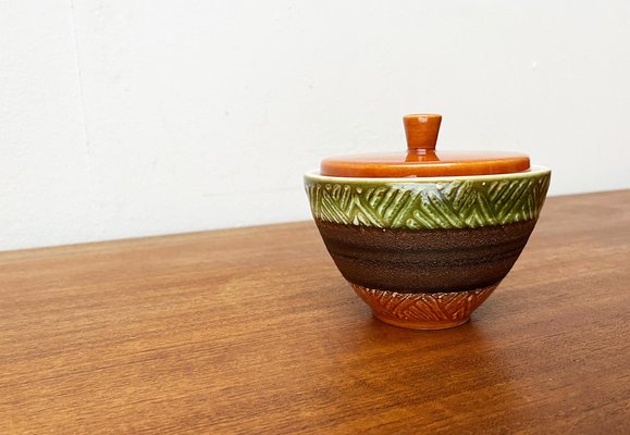 Mid-Century West German Pottery WGP Jar Bowl with Lid from Dümler & Breiden, 1960s-UAH-1721018