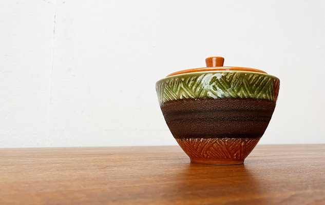 Mid-Century West German Pottery WGP Jar Bowl with Lid from Dümler & Breiden, 1960s-UAH-1721018