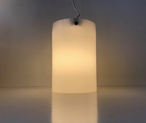 Mid-Century White Acrylic Glass Pendant Lamp by Bent Karlby for Lyfa, 1960s-LCR-672736