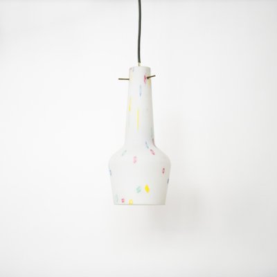 Mid-Century White Aluminum & Opaline Glass Ceiling Lamp-NZV-1279394