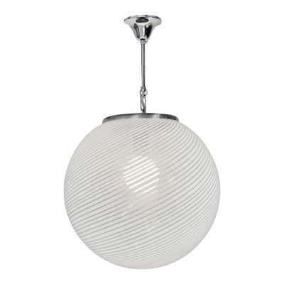 Mid-Century White and Crystal Murano Glass Reticello Light by Mario Botta for Venini, 1970s-JDR-1125605