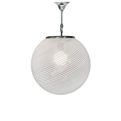 Mid-Century White and Crystal Murano Glass Reticello Light by Mario Botta for Venini, 1970s-JDR-1125605