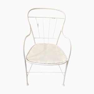 Mid-Century White Armchair, 1950-SEI-1348838