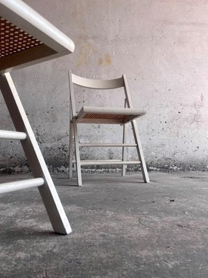 Mid-Century White Folding Dining Chair, Italy, 1970s-PDG-1999436