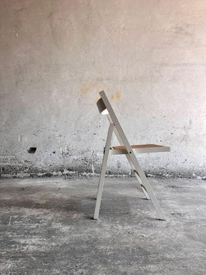 Mid-Century White Folding Dining Chair, Italy, 1970s-PDG-1999436