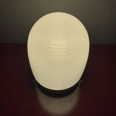 Mid-Century White Glass Ceiling Lamp, Italy, 1970s-WQC-925793