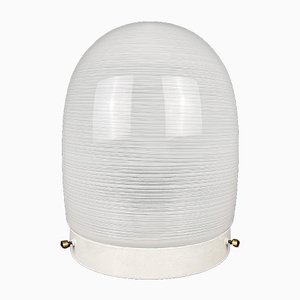 Mid-Century White Glass Ceiling Lamp, Italy, 1970s-WQC-925793