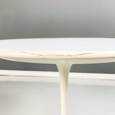 Mid-Century White Laminate and Metal Model Tulip Coffee Table attributed to Knoll, 1960s-GDD-1433307