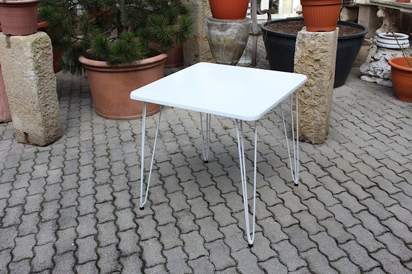 Mid-Century White Metal Garden Table by J.O.Wladar & V. Mödlhammer for Sonett, 1950s-NB-724288