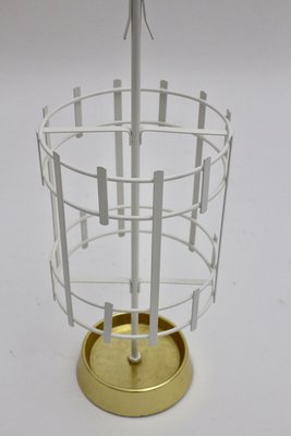 Mid-Century White Metal Umbrella Stand, 1950s-NB-558372