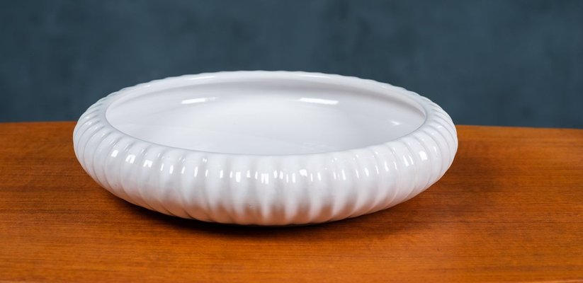 Mid-Century White Modern Bowl from L. Hjorth-ZGQ-773312