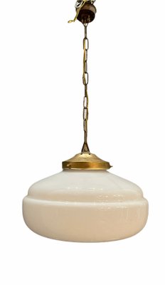 Mid-Century White Murano Glass Pendant Light-JJC-936300