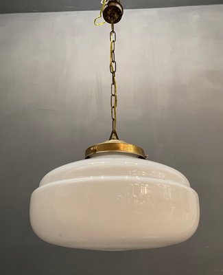 Mid-Century White Murano Glass Pendant Light-JJC-936300