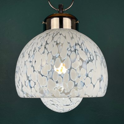 Mid-Century White Murano Pendant Lamp, Italy, 1960s-WQC-1374393