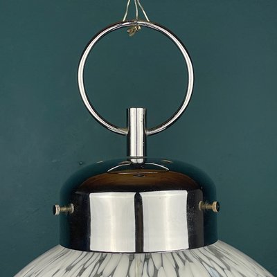 Mid-Century White Murano Pendant Lamp, Italy, 1960s-WQC-1374393