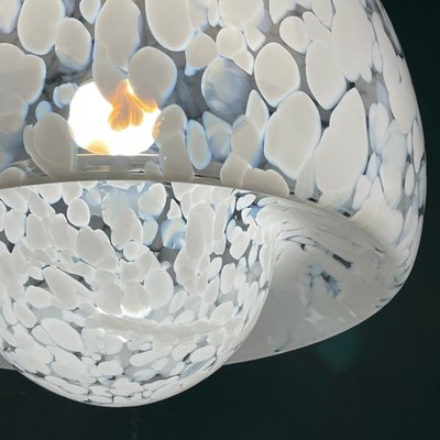 Mid-Century White Murano Pendant Lamp, Italy, 1960s-WQC-1374393