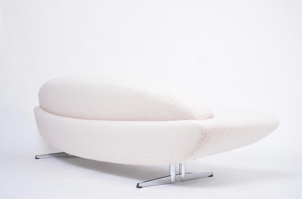 Mid-Century White Teddy Fur Capri Sofa attributed to Johannes Andersen, 1960s-FN-1386651