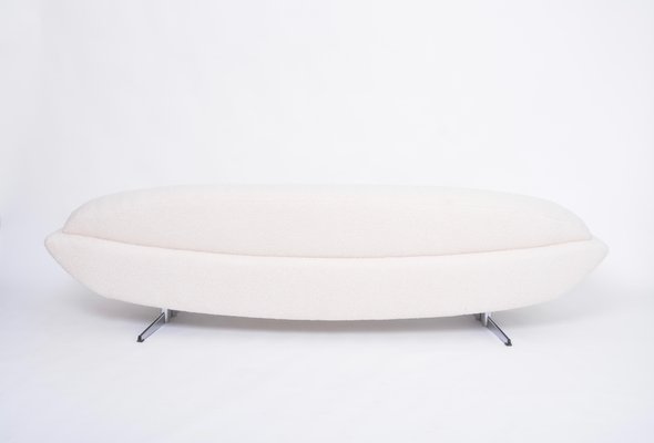 Mid-Century White Teddy Fur Capri Sofa attributed to Johannes Andersen, 1960s-FN-1386651