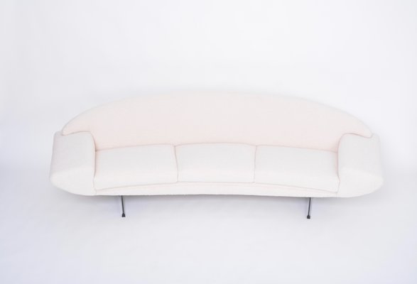 Mid-Century White Teddy Fur Capri Sofa attributed to Johannes Andersen, 1960s-FN-1386651