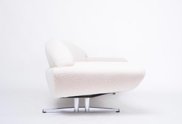 Mid-Century White Teddy Fur Capri Sofa attributed to Johannes Andersen, 1960s-FN-1386651