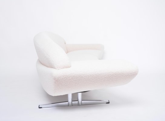 Mid-Century White Teddy Fur Capri Sofa attributed to Johannes Andersen, 1960s-FN-1386651