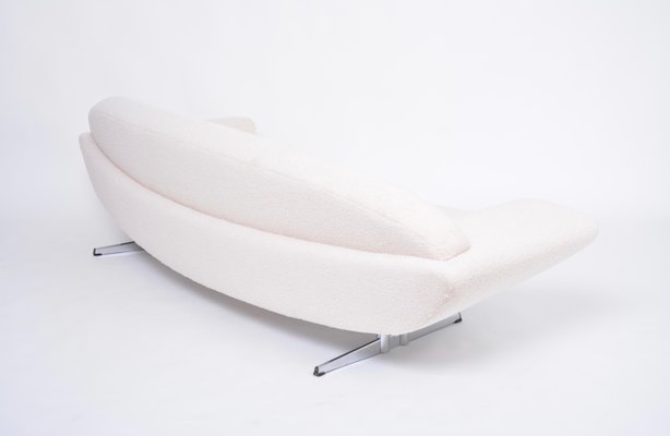 Mid-Century White Teddy Fur Capri Sofa attributed to Johannes Andersen, 1960s-FN-1386651