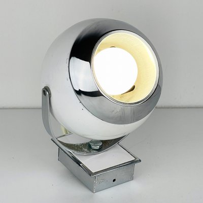 Mid-Century White Wall Lamp Eyeball, Italy, 1960s-WQC-1725545