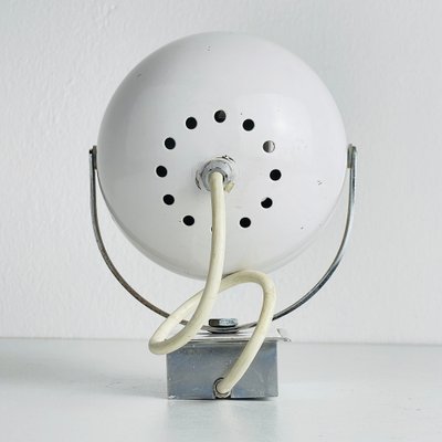 Mid-Century White Wall Lamp Eyeball, Italy, 1960s-WQC-1725545