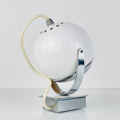 Mid-Century White Wall Lamp Eyeball, Italy, 1960s-WQC-1725545